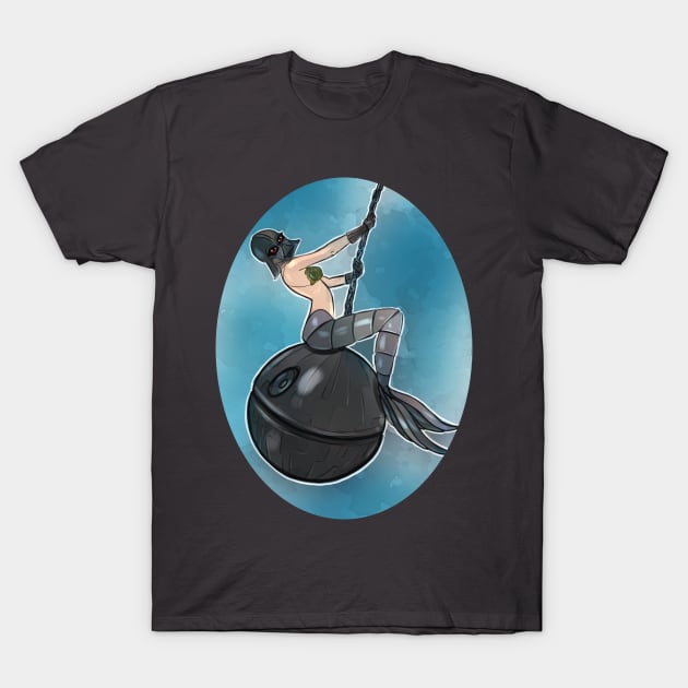 Sci-fi Mermaid Wrecking Ball T-Shirt by JXG